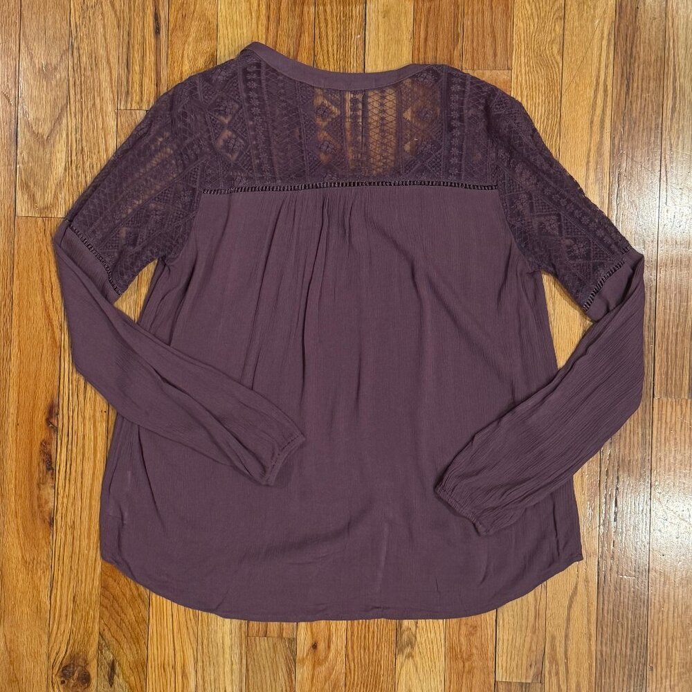 Harlowe & Graham Women's Purple Long Sleeve Top Size Small - Picture 3 of 3